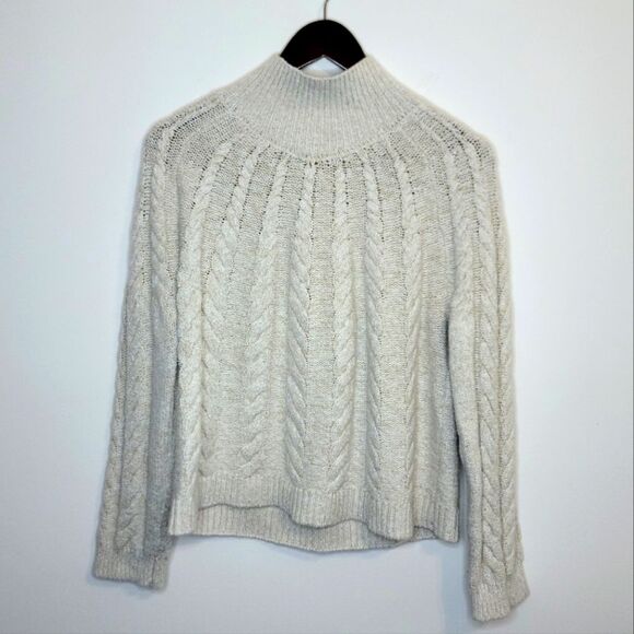 Knox Rose Cream Cable Knit Mock Neck Sweater Size XXL - Picture 1 of 10